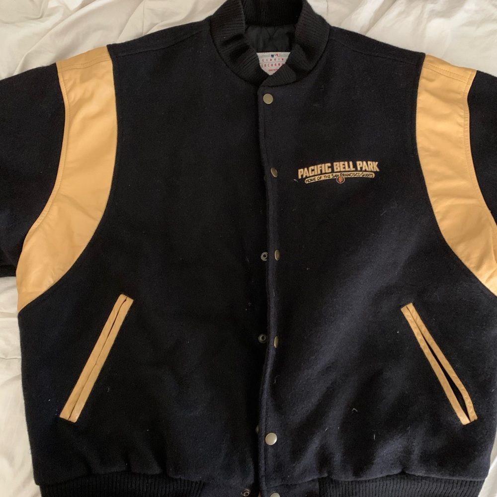 San Francisco Giants Leather Varsity Jacket Vintage Size XL
